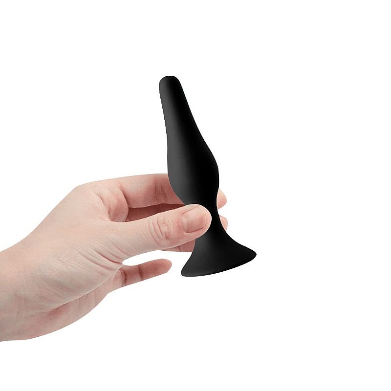 Plug Anal Cônico em Silicone com Ventosa - Tamanho 16.0x3.9