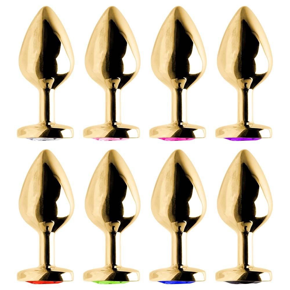 Plug Anal Coração Aço Dourado M Sexy Import