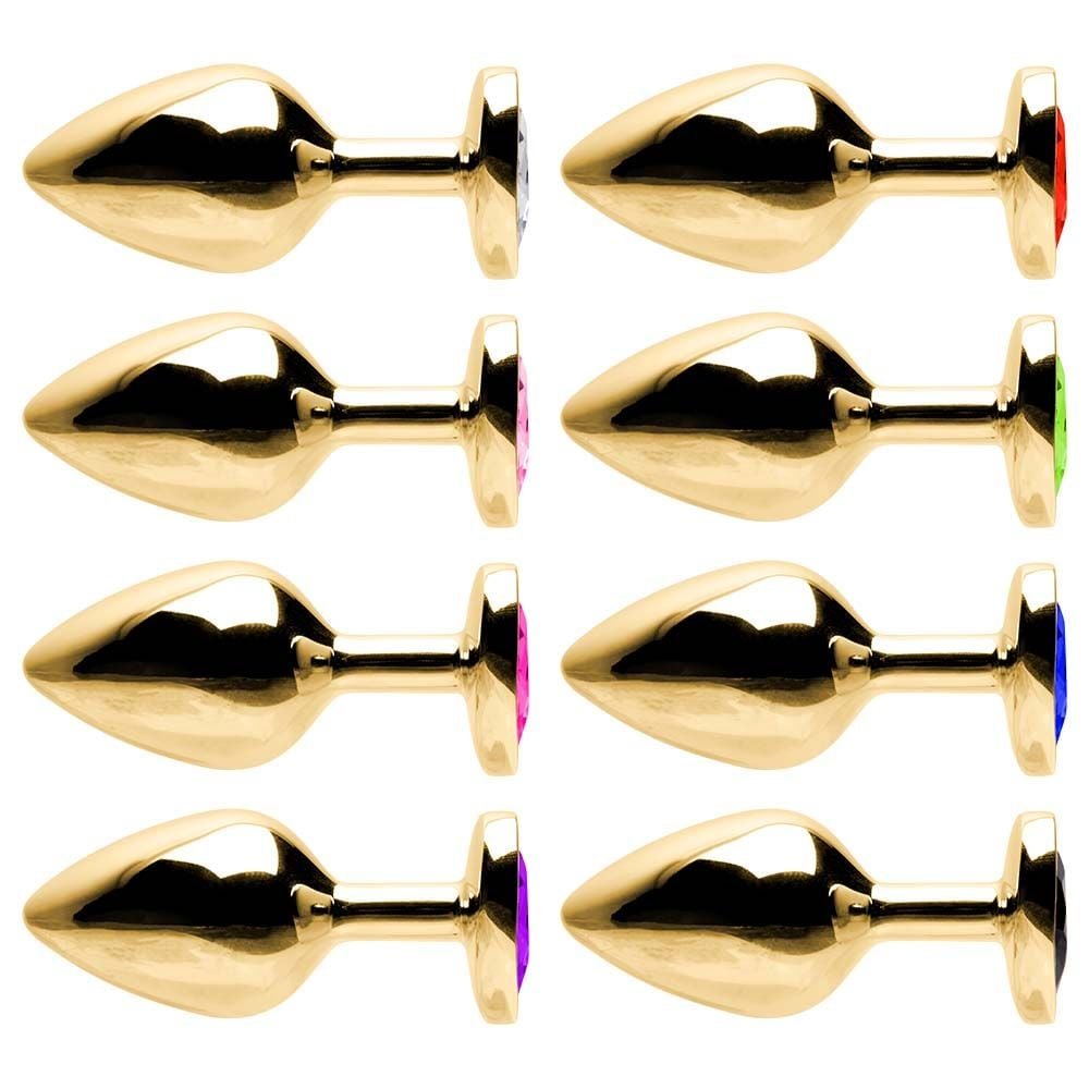 Plug Anal Coração Aço Dourado M Sexy Import