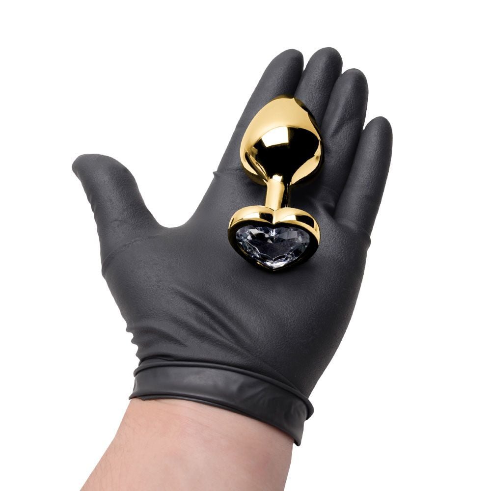Plug Anal Coração Aço Dourado M Sexy Import