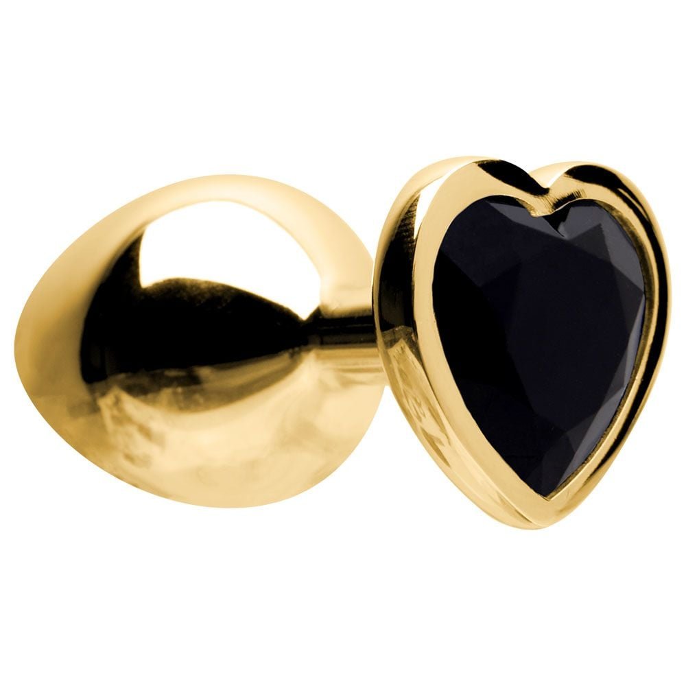 Plug Anal Coração Aço Dourado M Sexy Import