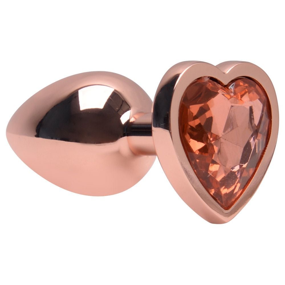 Plug Anal Coração Laranja 7 X 2,8cm Sexy Import