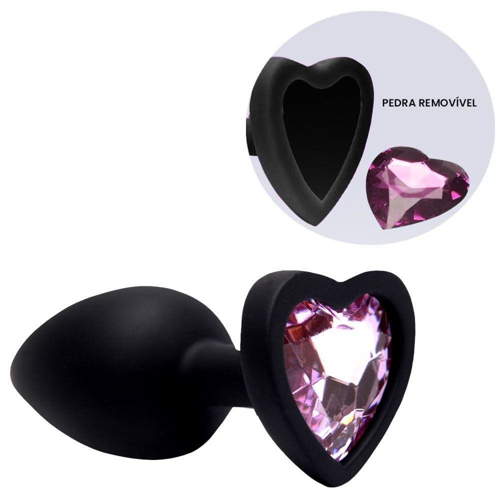 Plug Anal Coração Silicone Tamanho P Sexy Import
