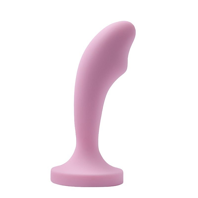 Plug Anal Curvado em Silicone com Pedra - 11,0 X 3,0