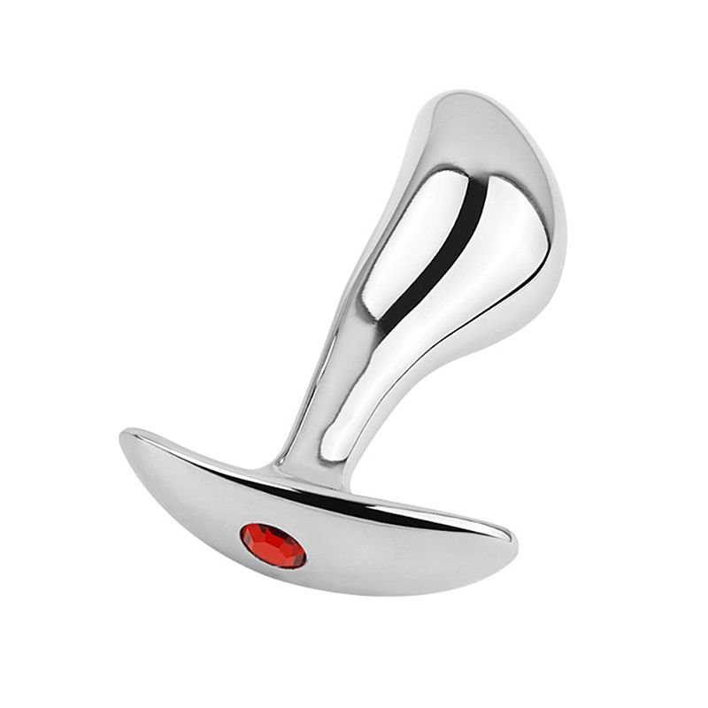 Plug Anal Curvo DK G - 11.3 x 3.5cm - Dourado+Pedra VM