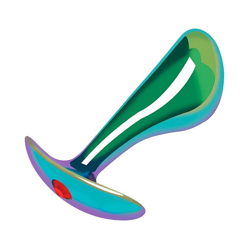 Plug Anal Curvo DK G - 11.3 x 3.5cm - Prata+Pedra RS