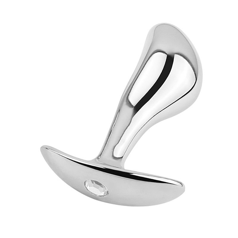Plug Anal Curvo DK M - 9.6 x 2.9cm - Verde+Pedra TR