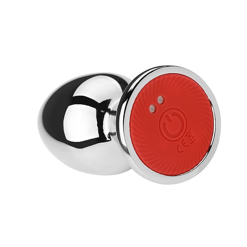 Plug Anal de aço com Controle Remoto e 10 Modos de Vibrações - Recarregável - Tamanho P - Preto