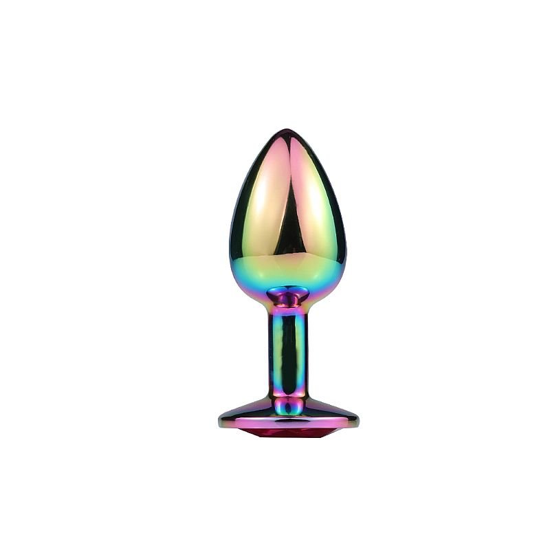 Plug Anal de Aço com Pedra de Cristal - Tamanho P - Pink