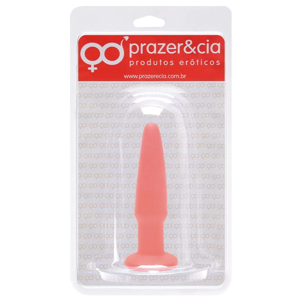 Plug Anal De Borracha Maciça 11 X 2,5cm Prazer E Cia