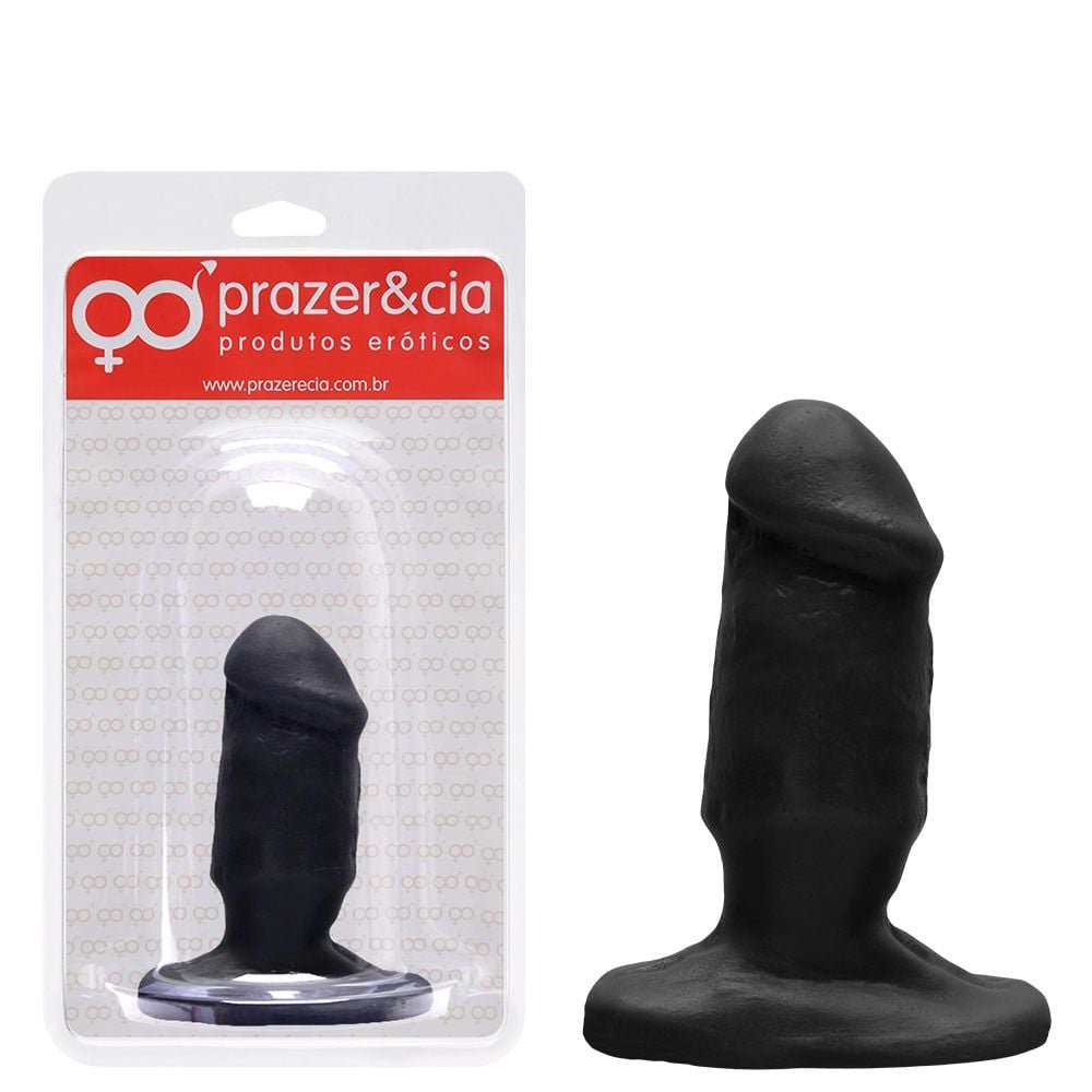 Plug Anal De Borracha Maciça 11 X 3,7cm Prazer E Cia