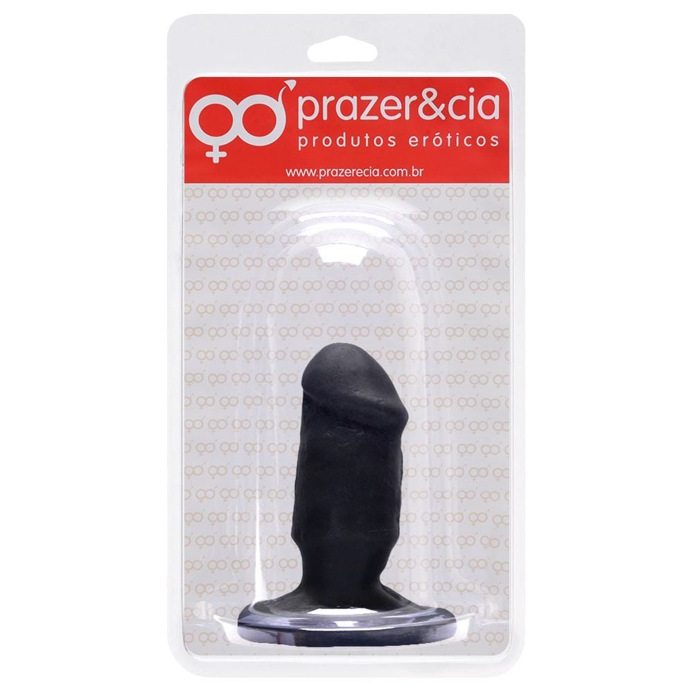 Plug Anal De Borracha Maciça 11 X 3,7cm Prazer E Cia