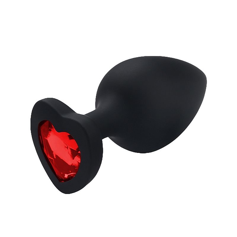 Plug Anal de Coração em Silicone - Tamanho M