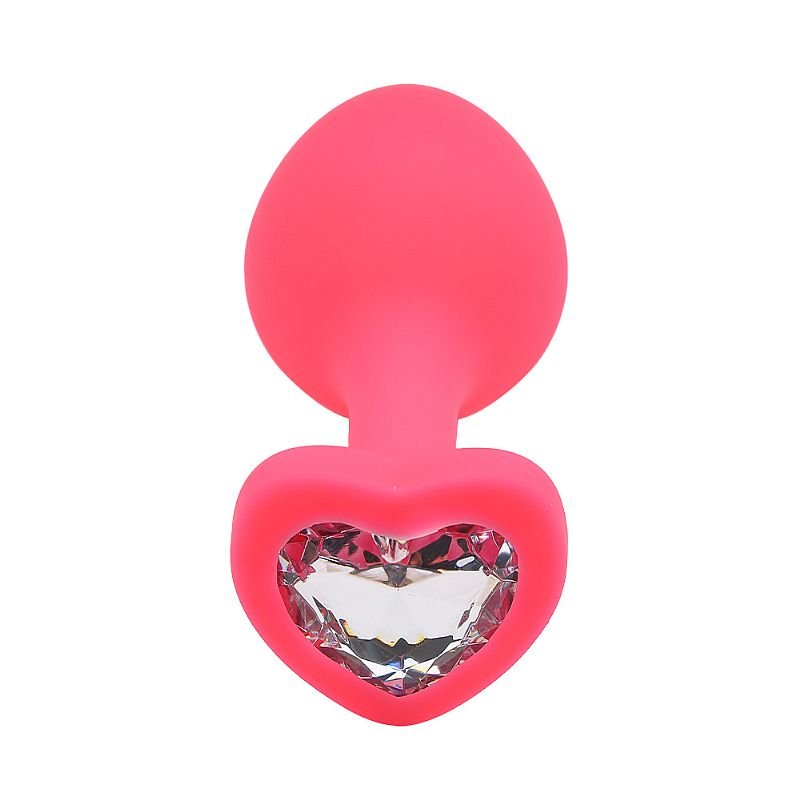 Plug Anal de Coração em Silicone - Tamanho M