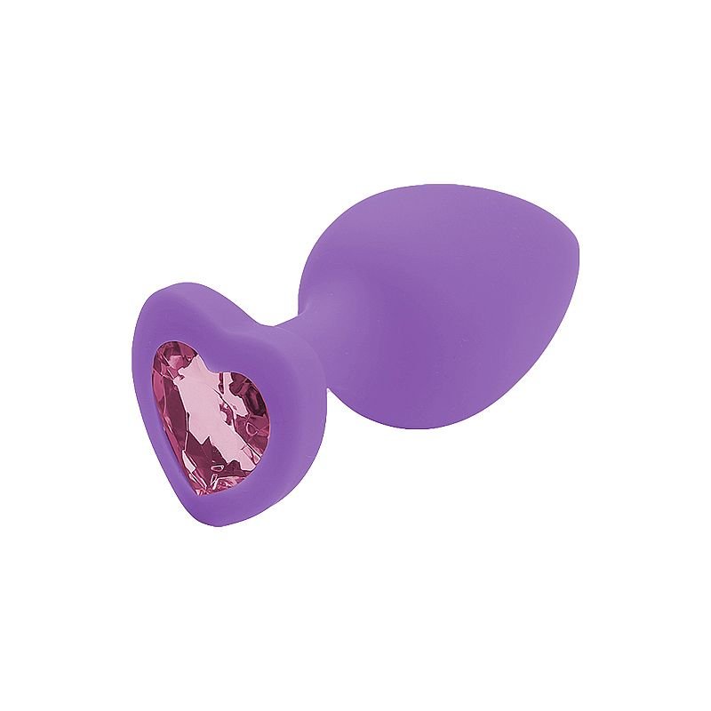 Plug Anal de Coração em Silicone - Tamanho M