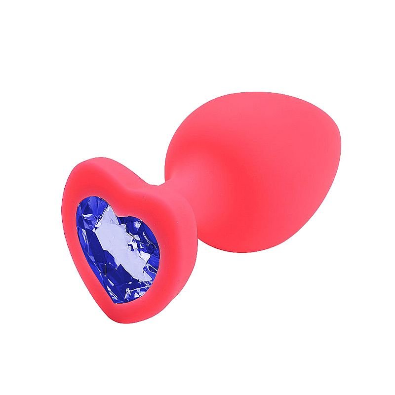 Plug Anal de Coração em Silicone - Tamanho M