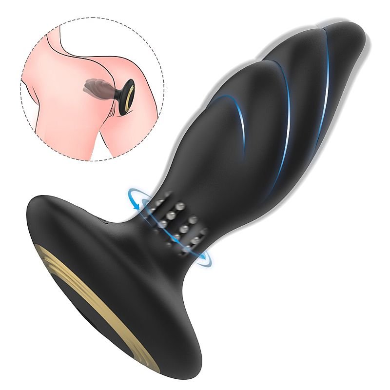Plug Anal de Silicone com Vibro e Rotação de Esferas - Whirlwind - S-Hande