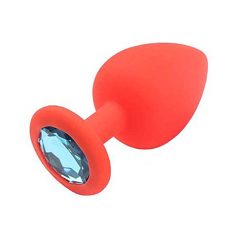 Plug Anal de Silicone - Tamanho G - Roxo+Pedra DR