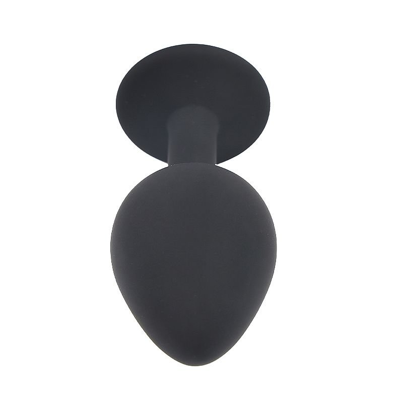Plug Anal de Silicone - Tamanho M - Roxo+Pedra AZ