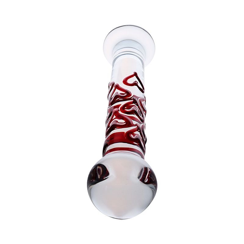 Plug Anal de Vidro - Com Ponta Redonda - 17,5 x 3,9 cm