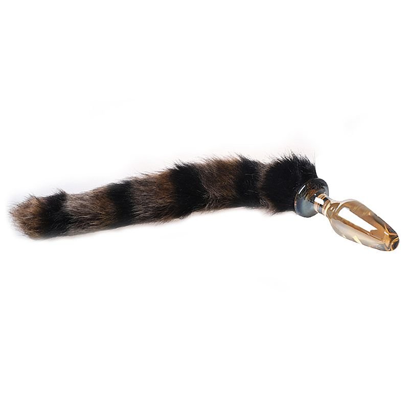 Plug Anal de Vidro - com Rabo de Raposa 34 cm - 11,2 x 3,9 cm