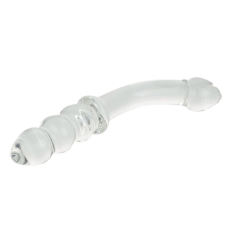 Plug Anal de Vidro - Formato Curvo - 18,5 x 3,3 cm