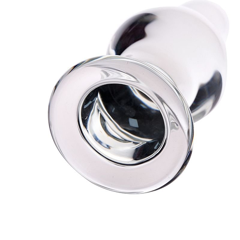 Plug Anal de Vidro - Formato Redondo - 15,5 x 6,7 cm