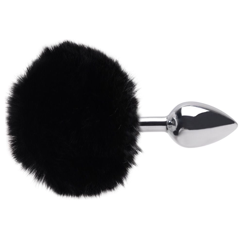 Plug Anal Em Metal 5,5 X 2,6cm Com Pompom Vipmix