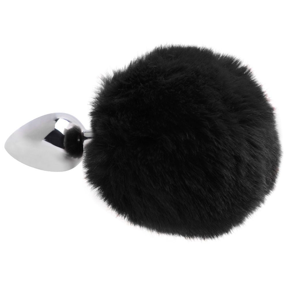 Plug Anal Em Metal 5,5 X 2,6cm Com Pompom Vipmix