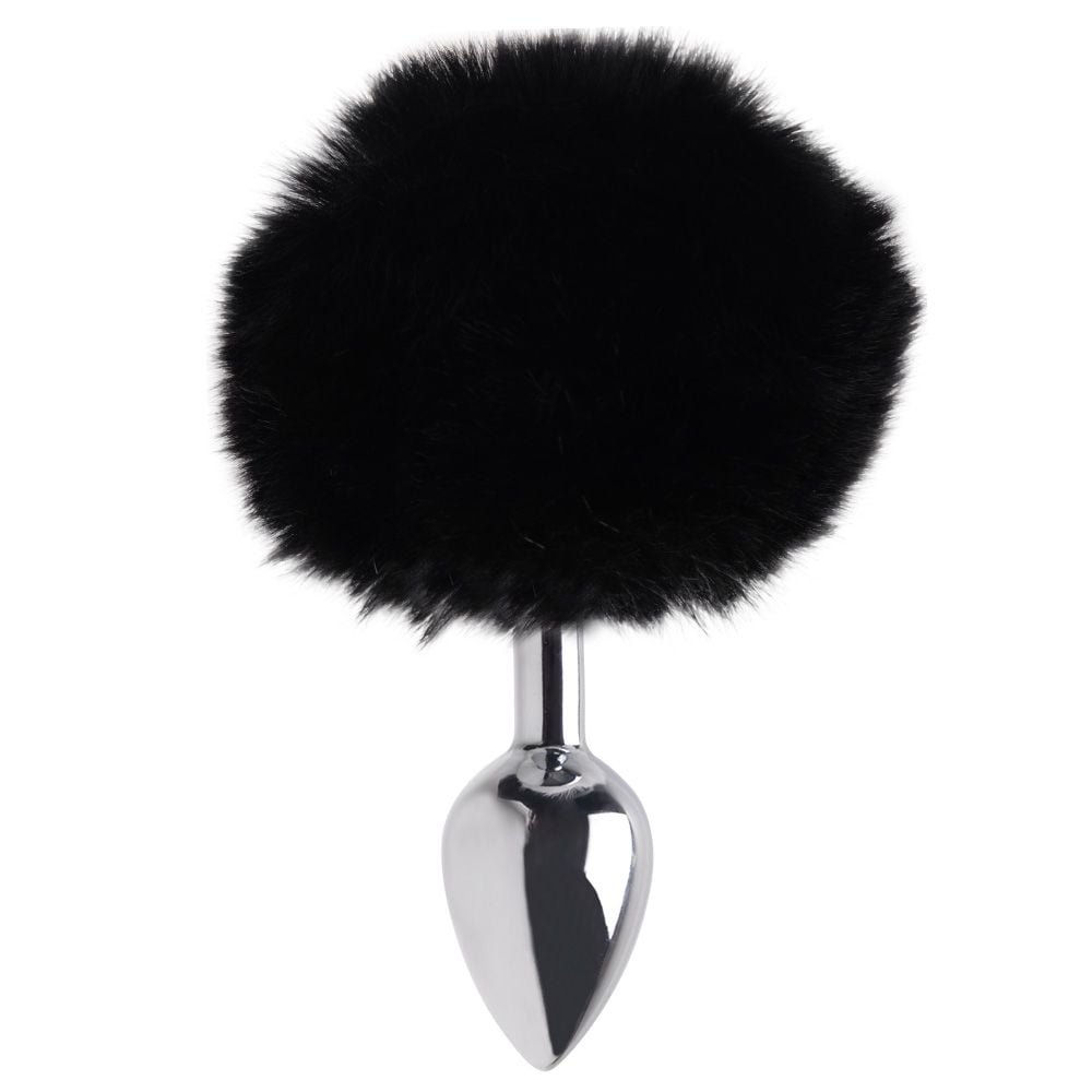 Plug Anal Em Metal 5,5 X 2,6cm Com Pompom Vipmix