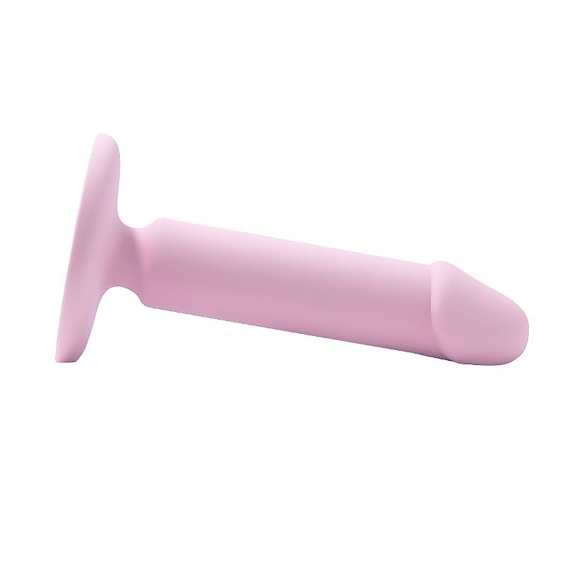 Plug Anal em Silicone com Glande - 13,4 X 2,7 - Branco + Roxo