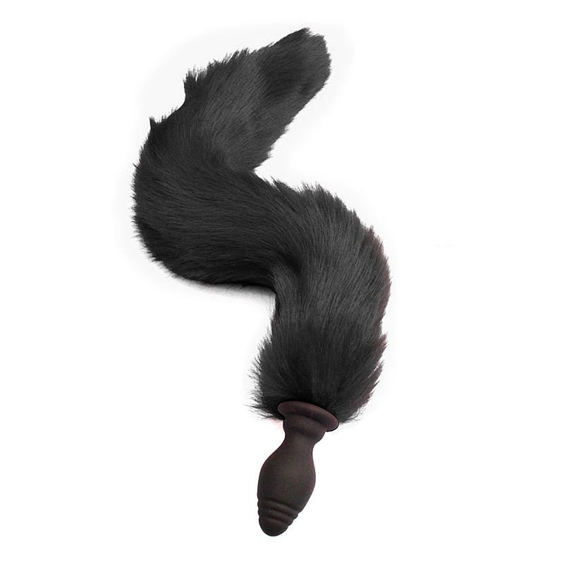 Plug Anal em silicone com Vibro - Rabo de Raposa - Tail - 39 cm