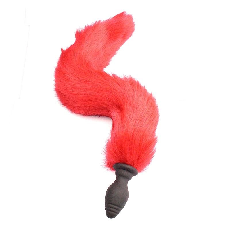 Plug Anal em silicone com Vibro - Rabo de Raposa - Tail - 39 cm