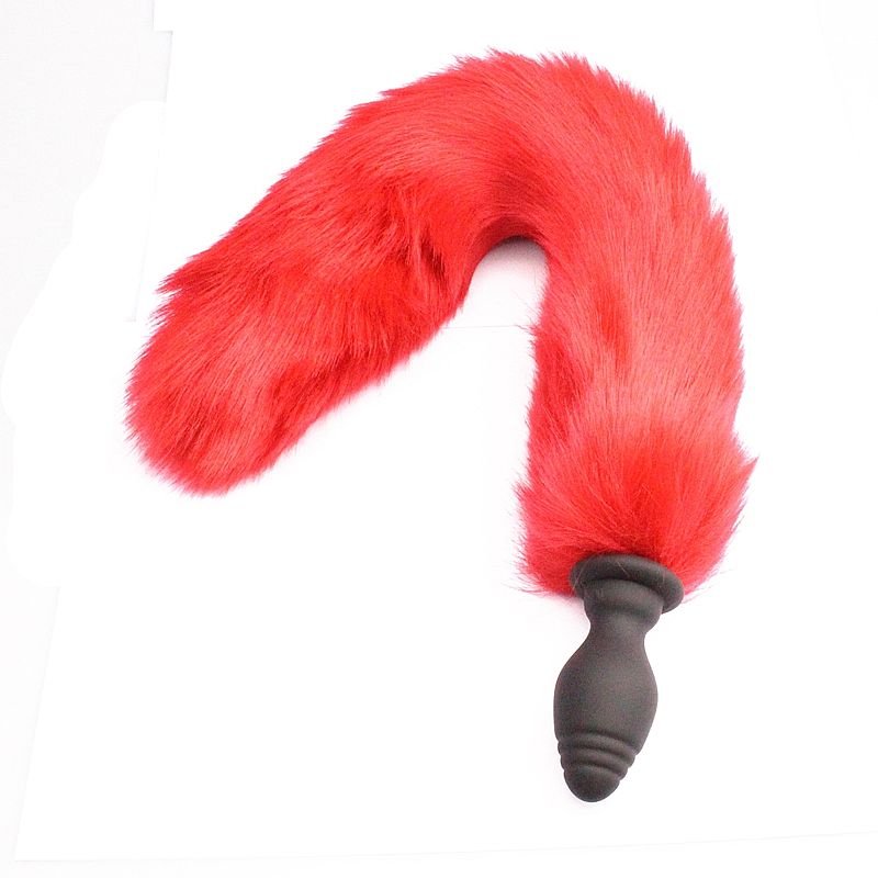 Plug Anal em silicone com Vibro - Rabo de Raposa - Tail - 39 cm
