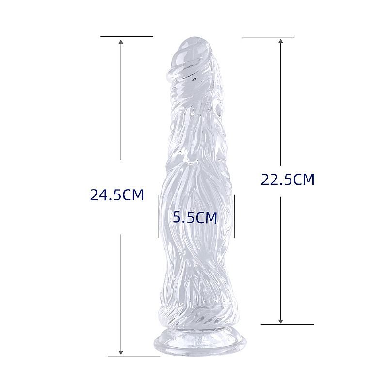 Plug Anal em Silicone - Dildo com ventosa - 24,5cm X 5,5cm
