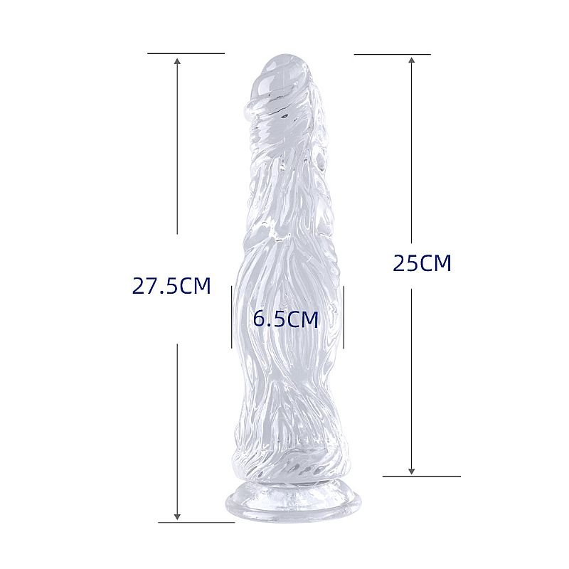 Plug Anal em Silicone - Dildo com ventosa - 27,5cm X 6,5cm