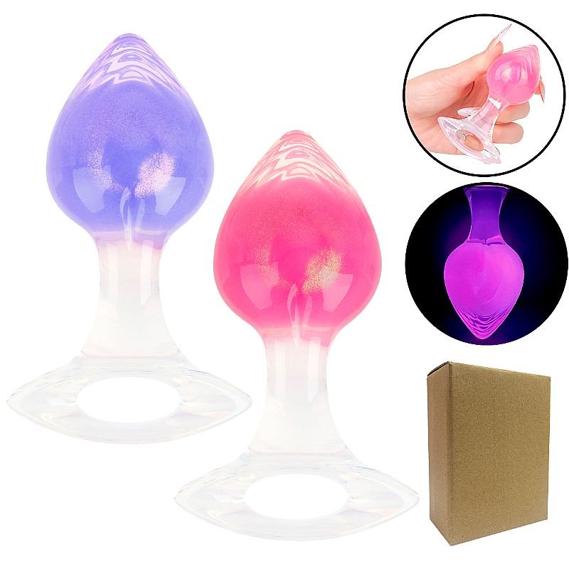 Plug Anal em Silicone Fluorescente Tamanho M - 9,6 x 3,9