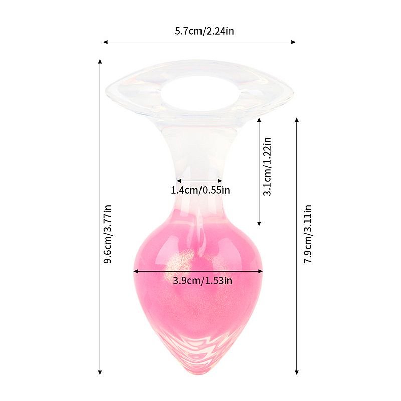 Plug Anal em Silicone Fluorescente Tamanho M - 9,6 x 3,9
