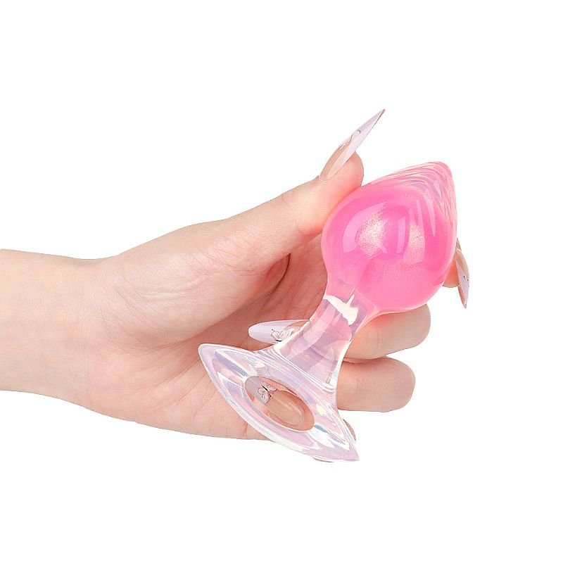 Plug Anal em Silicone Fluorescente Tamanho M - 9,6 x 3,9