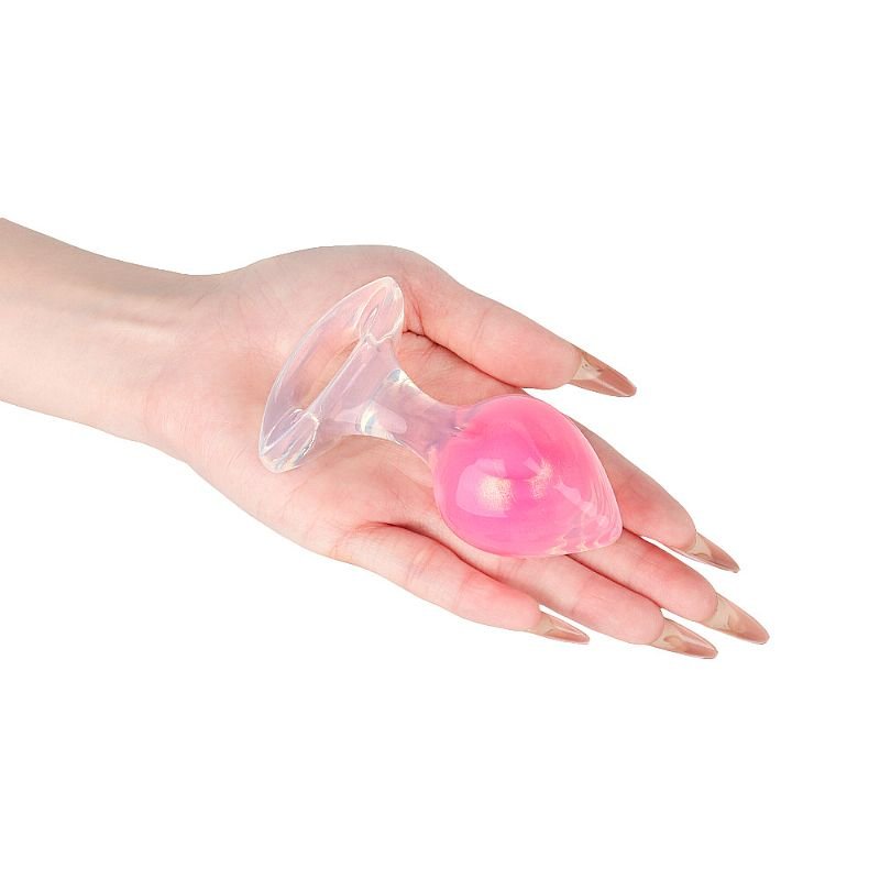 Plug Anal em Silicone Fluorescente Tamanho M - 9,6 x 3,9