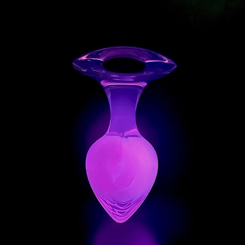 Plug Anal em Silicone Fluorescente Tamanho M - 9,6 x 3,9