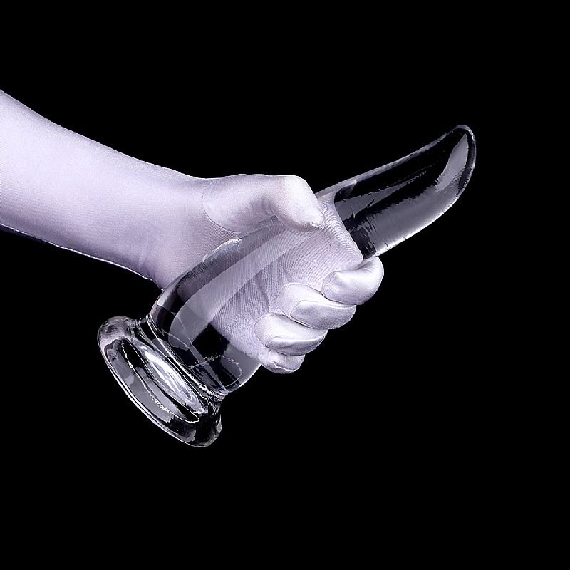 Plug Anal em Silicone - Formato de Cone - 14,0x3,6cm - Transparente