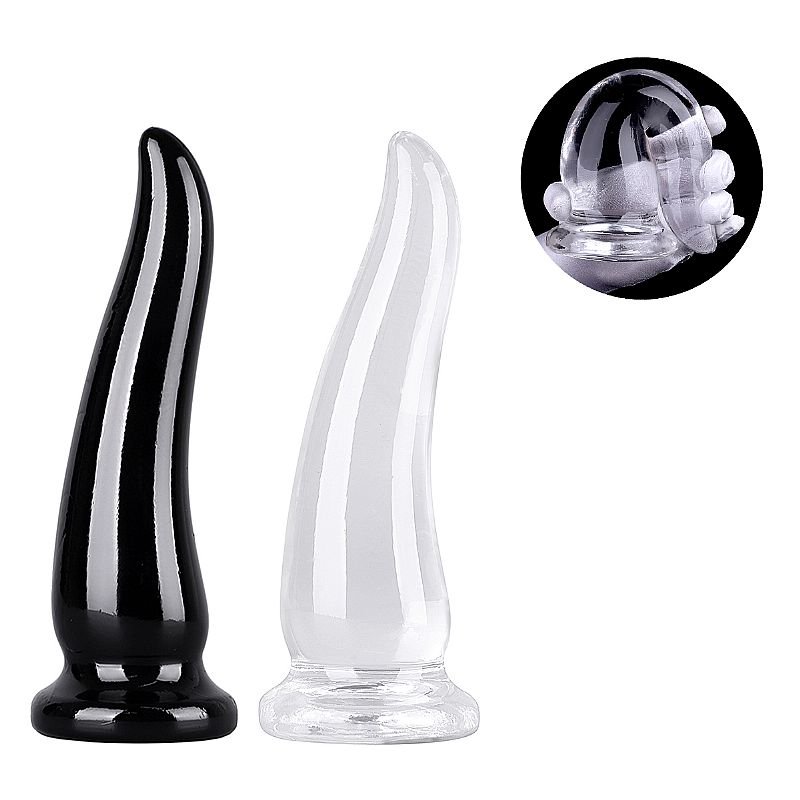 Plug Anal em Silicone - Formato de Cone - 16,5x4,5cm - Transparente