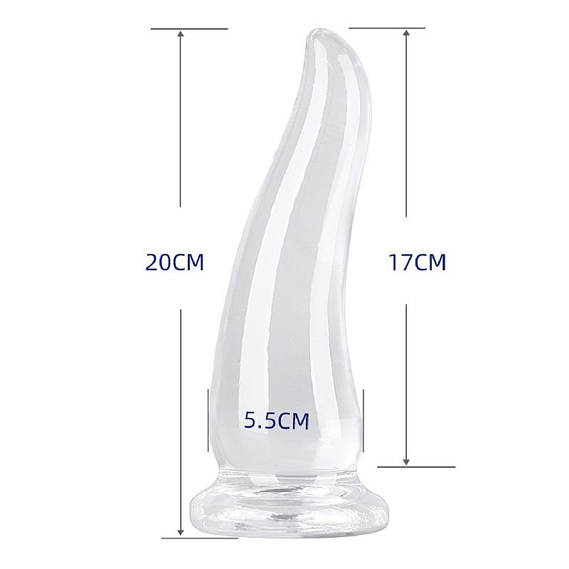 Plug Anal em Silicone - Formato de Cone - 20,0x5,5cm - Transparente