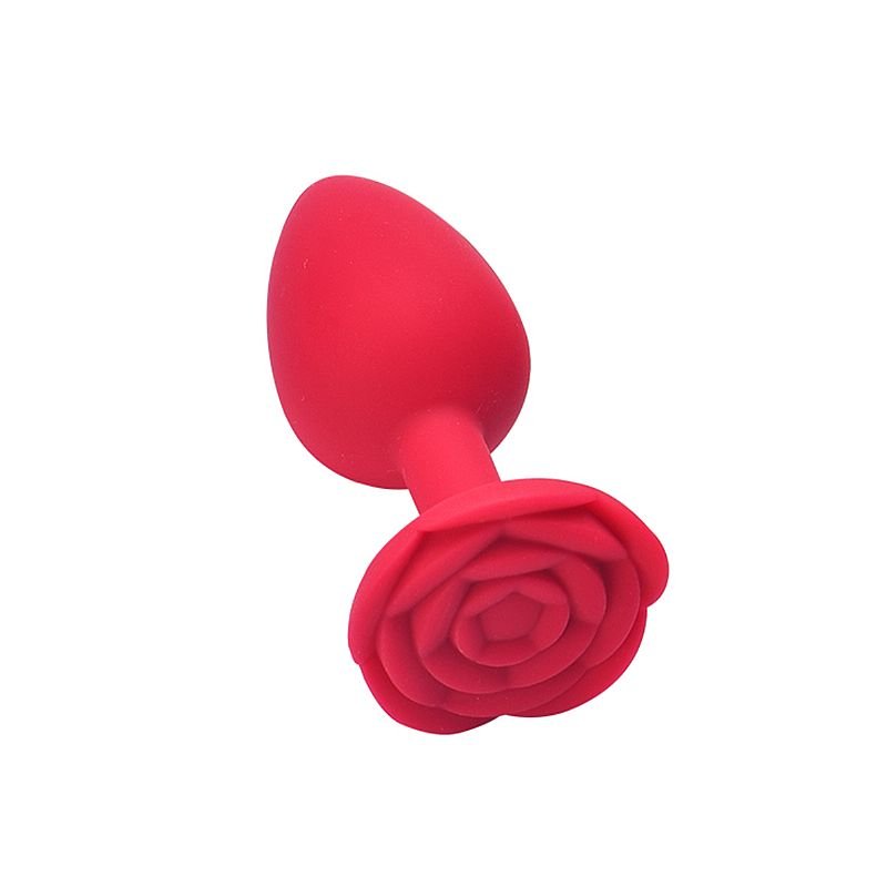 Plug Anal em silicone - Formato de Rosa - Tamanho P - 7,0x2,5
