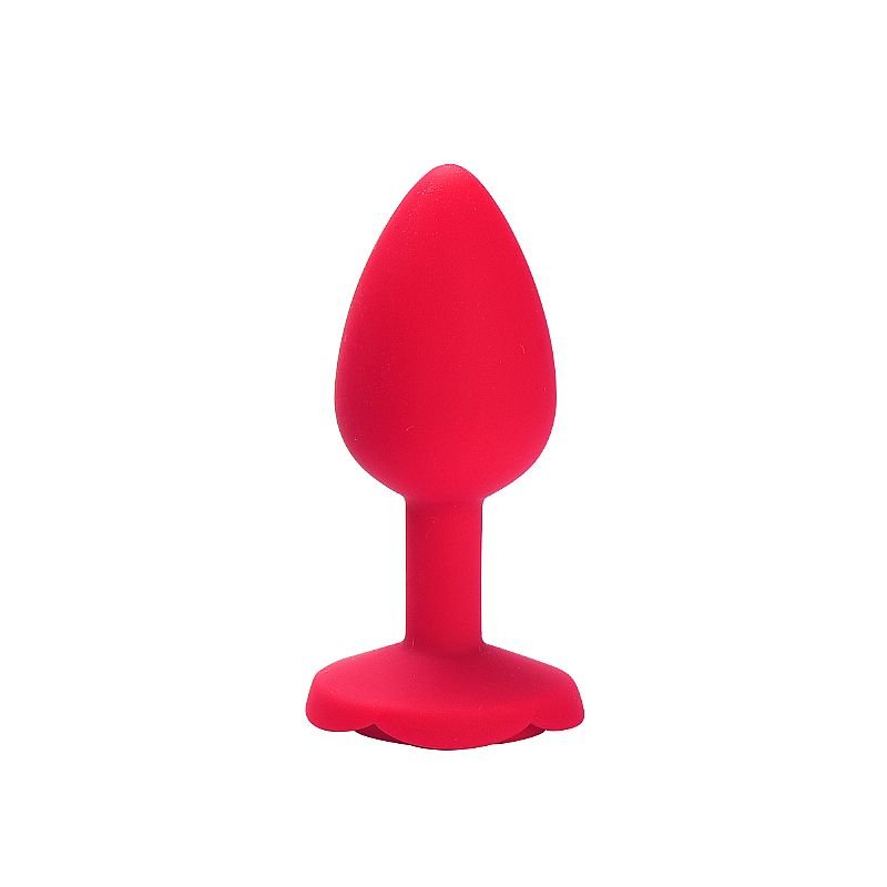 Plug Anal em silicone - Formato de Rosa - Tamanho P - 7,0x2,5