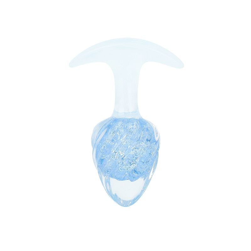 Plug Anal em Silicone Tamanho G - 10,4 x 4,5 - Azul Claro