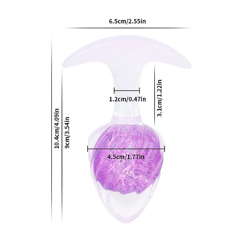Plug Anal em Silicone Tamanho G - 10,4 x 4,5 - Roxo