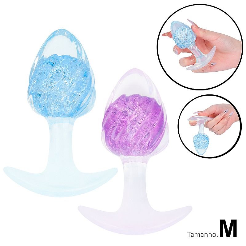 Plug Anal em Silicone Tamanho M - 9,6 x 3,9 - Roxo