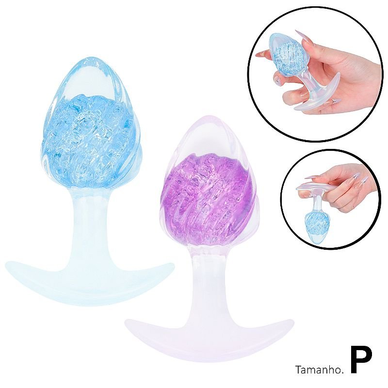 Plug Anal em Silicone Tamanho P - 8,7 x 3,2 - Roxo